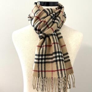 Burberry Nova Check/Archive Beige Reversible Cashmere Scarf